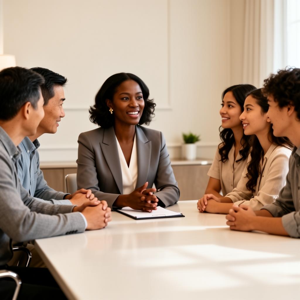 Advisors facilitating family conversations